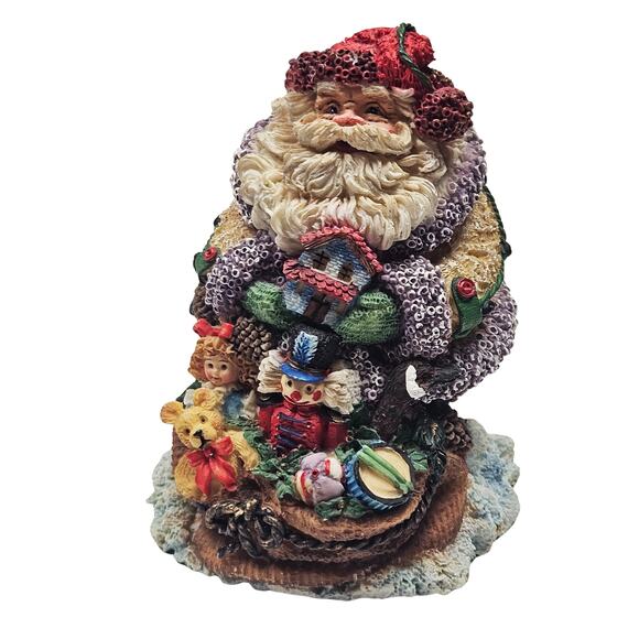 VTG Crinkle Claus 1994 Possible Dreams Santa with Bag of Toys Christmas Figurine - Picture 2 of 9